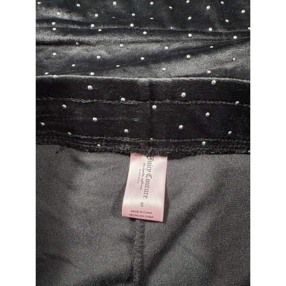 Juicy Couture Velour Lounge Set Womens S Black Rhinestone Hoodie Pants Y2K - Picture 7 of 8